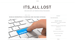 Desktop Screenshot of itsalllost.com